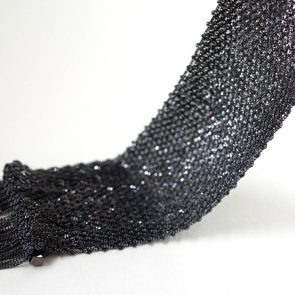 Paola Grande Gioielli SCIARPE Bracciale in maglia d'argento con frange Qualità