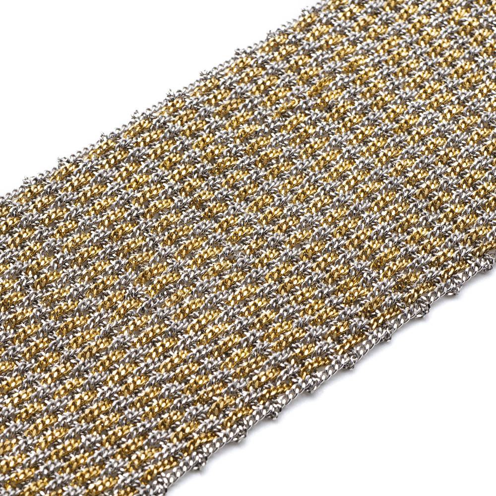 Paola Grande Gioielli SCIARPE Bracciale in maglia d'argento con frange Vendita