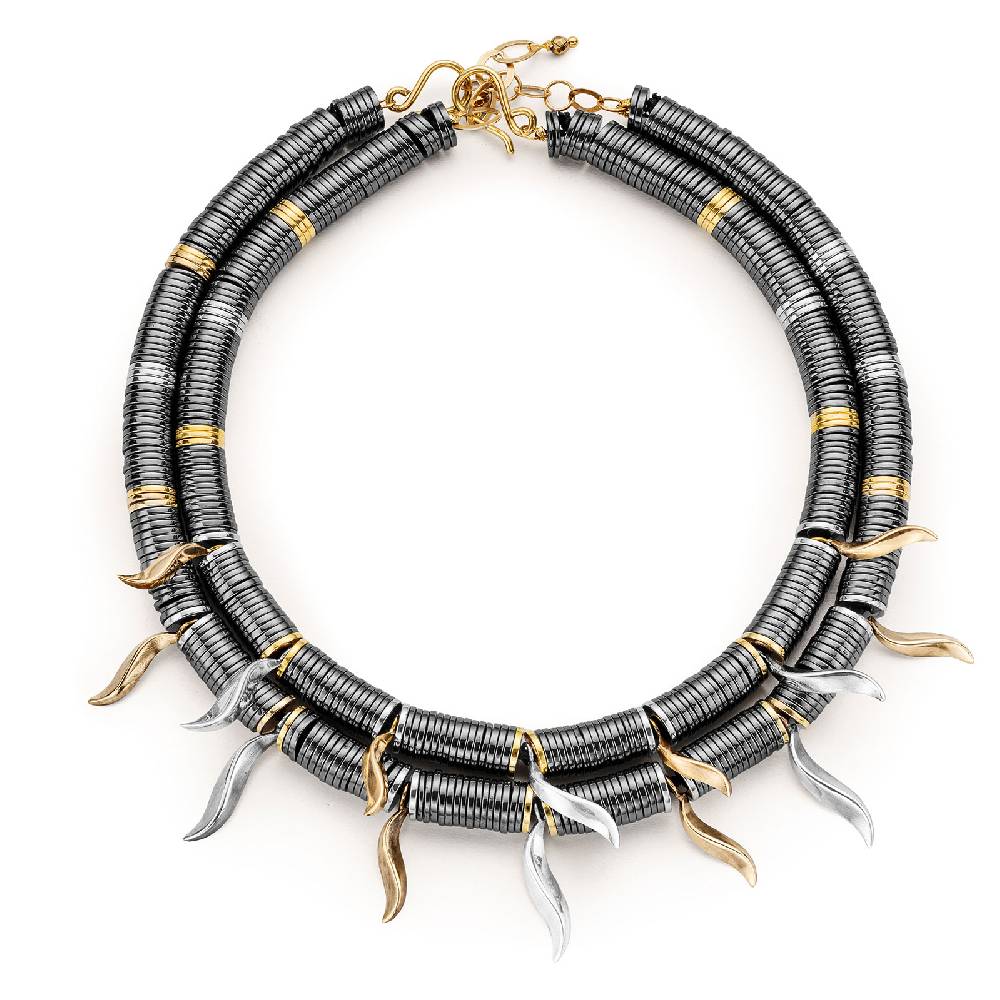 Paola Grande Gioielli FLAME Collana girocollo con dischi in ematite Online