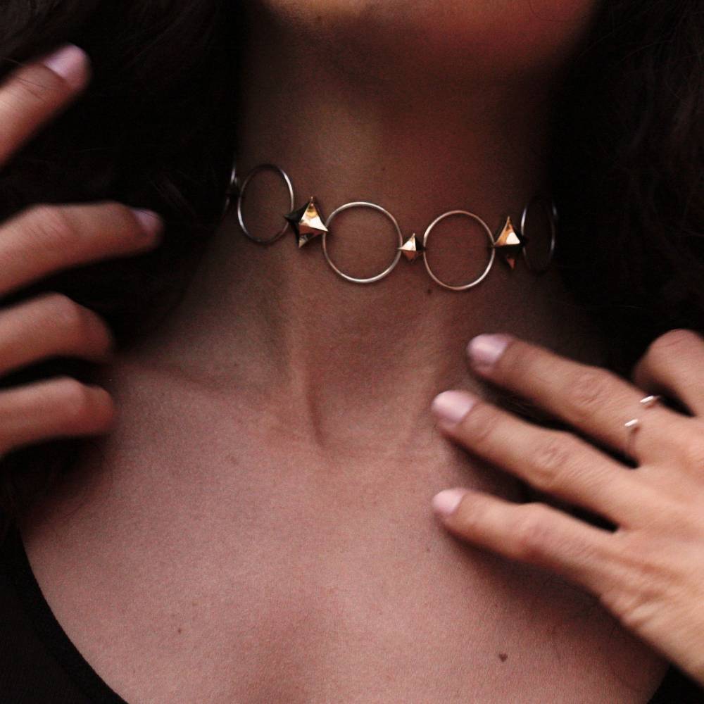Paola Grande Gioielli SOLIS Choker 'Solis' cerchi e rombi I Più Venduti