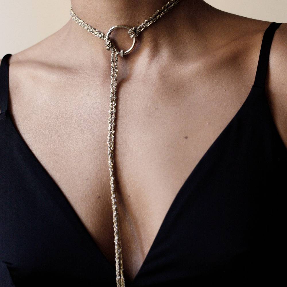 Paola Grande Gioielli SCIARPE Cordino/choker bicolor Promozione