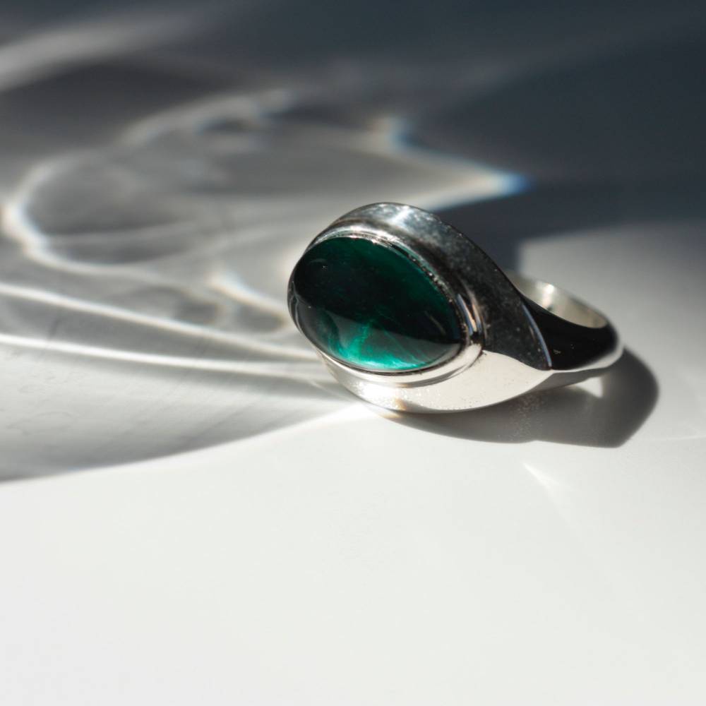 Paola Grande Gioielli AURUM Chevalier cabochon verde Sconto