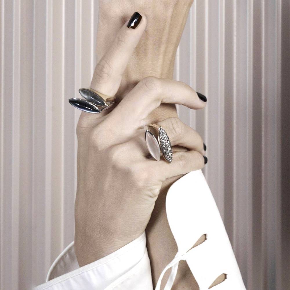 Paola Grande Gioielli AURUM Anello Navetta con madreperla Promozione