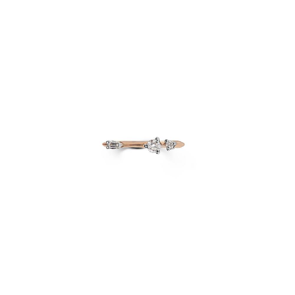 Paola Grande Gioielli BALANCE Anello 'Balance' oro rosa taglio brillante e baguette Sconto