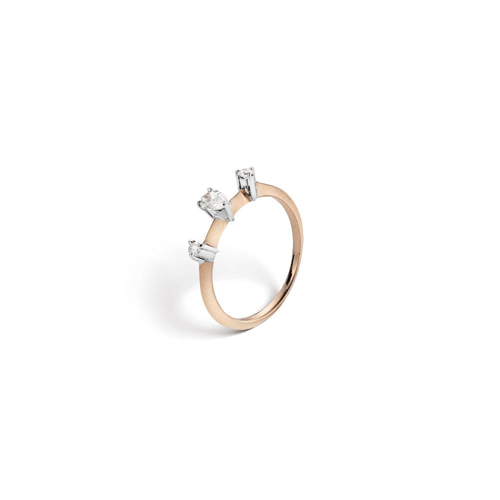 Paola Grande Gioielli BALANCE Anello 'Balance' oro rosa con goccia In Vendita