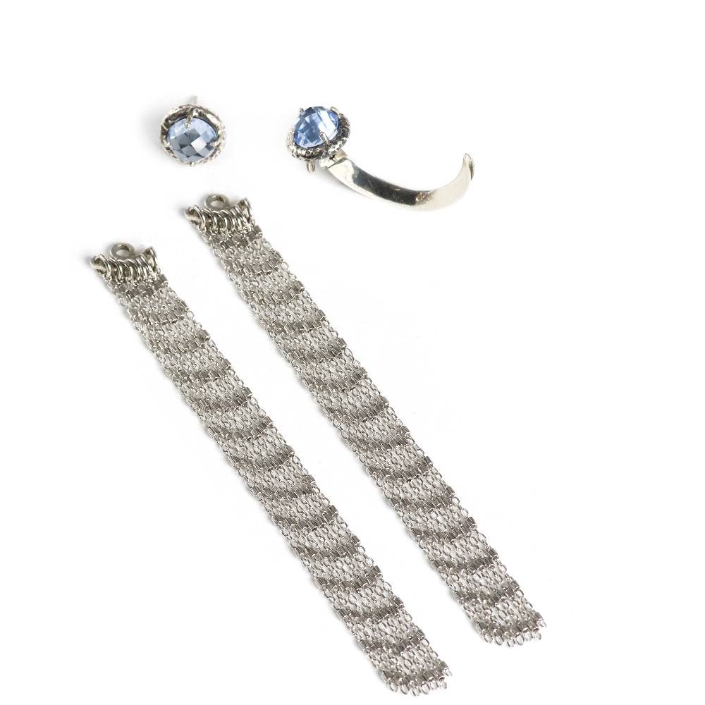 Paola Grande Gioielli ACCESSORI Frangia con ponte in argento Hotsell
