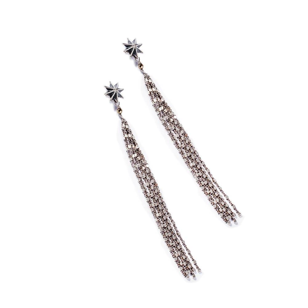 Paola Grande Gioielli ACCESSORI Frange lunghe in argento Saldi Di Fabbrica