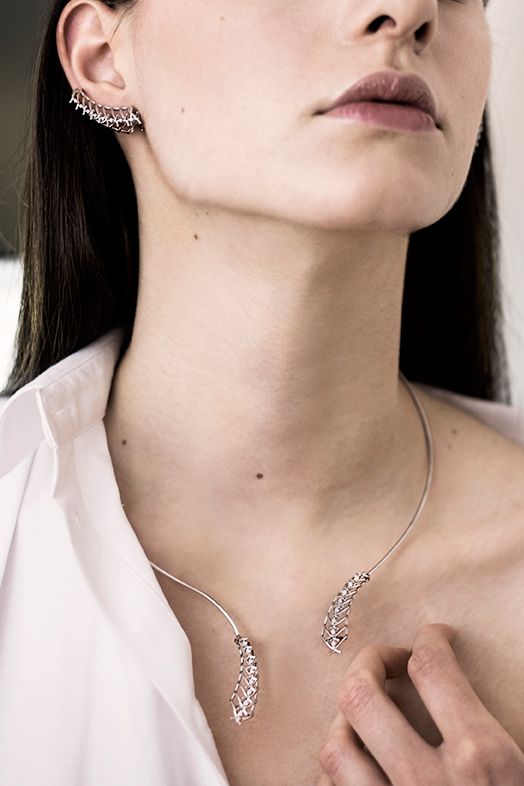 Paola Grande Gioielli SPINAE Girocollo 'Cornucopia' oro bianco Fino Al -60%