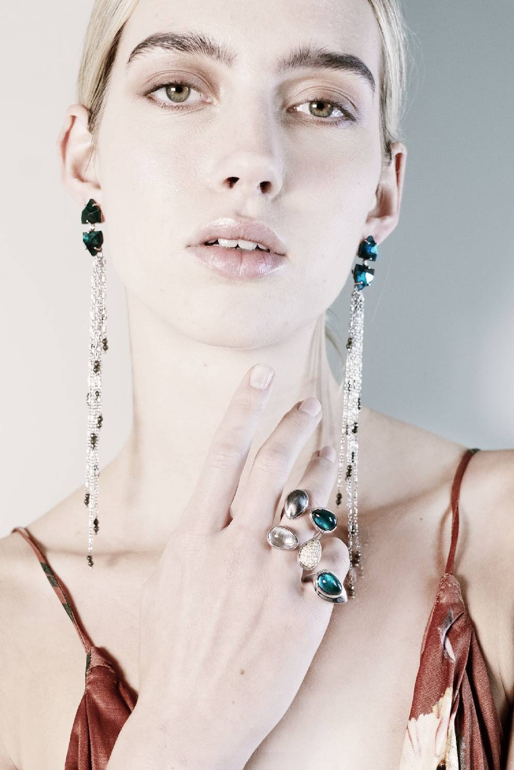 Paola Grande Gioielli AURUM Orecchini doppio trapezio Vendita Calda