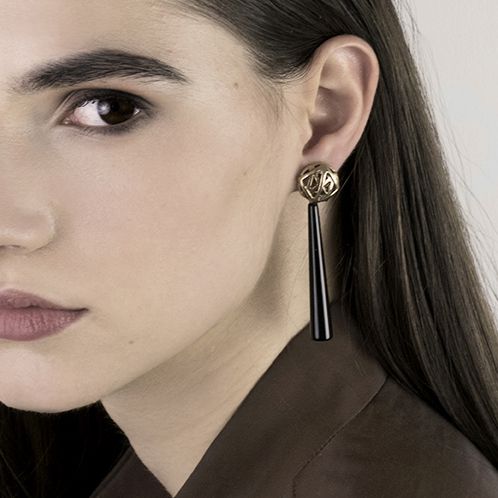 Paola Grande Gioielli ACCESSORI Gocce in onice nero Nuovo