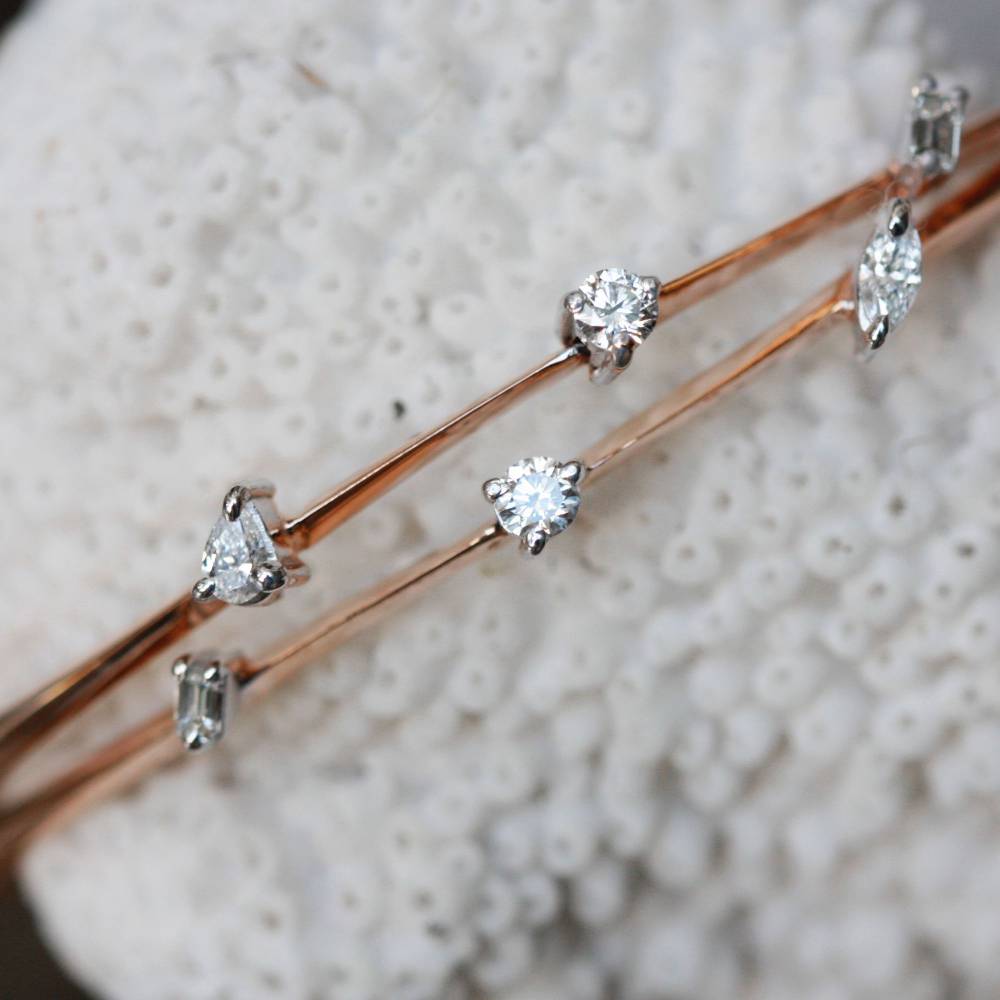 Paola Grande Gioielli BALANCE Bracciale 'Balance' oro rosa con goccia Vendita Calda