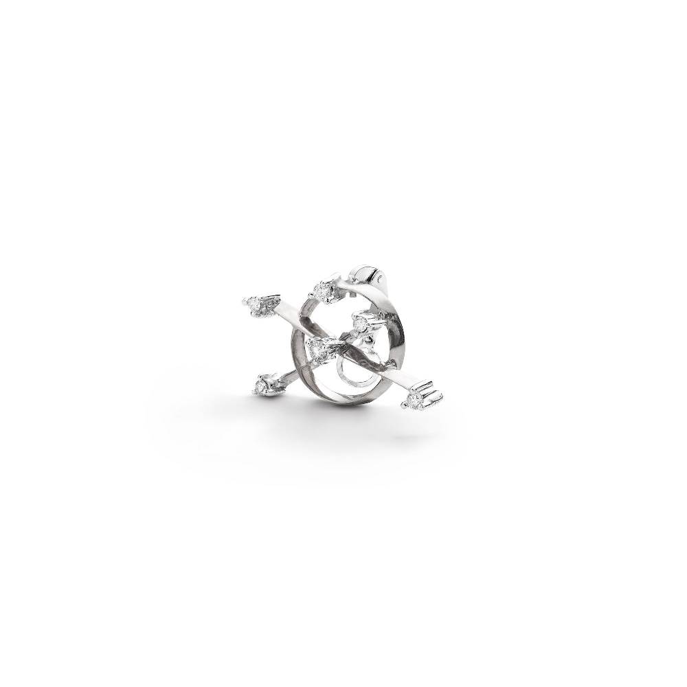 Paola Grande Gioielli BALANCE 'Freccia' ear cuff in oro bianco Cyber Monday
