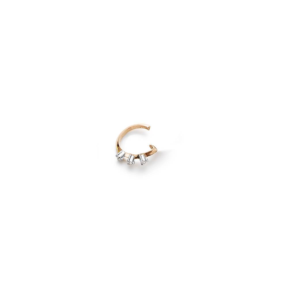 Paola Grande Gioielli BALANCE Ear cuff 'Balance' in oro rosa con diamanti taglio brillante Italy