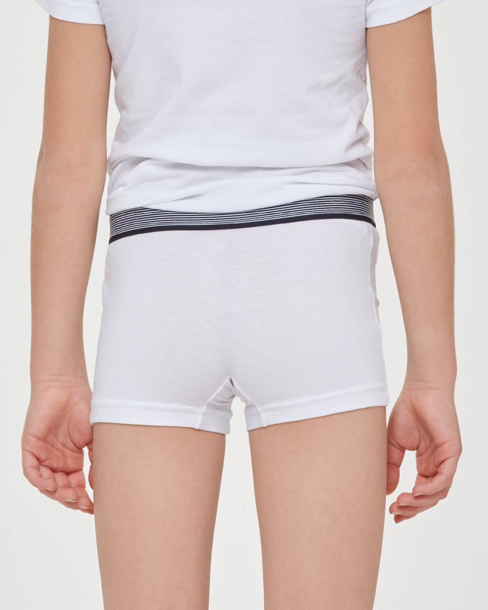 Pompea Boxer bimbo in cotone organico con elastico a righe Vendita Economica