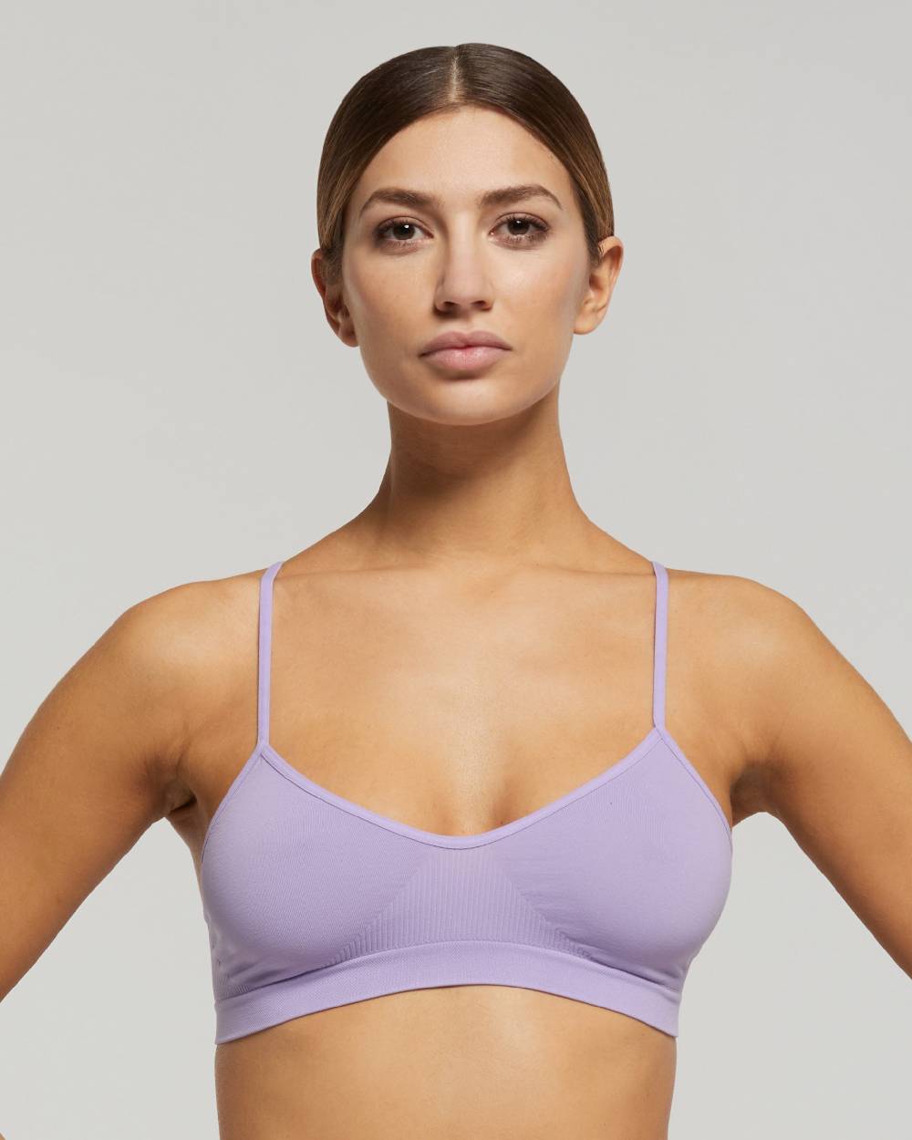 Pompea Brassiere seamless spalla stretta tinta unita