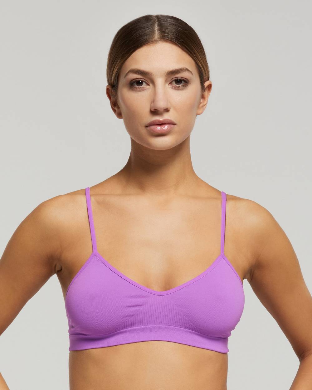 Pompea Brassiere seamless spalla stretta tinta unita