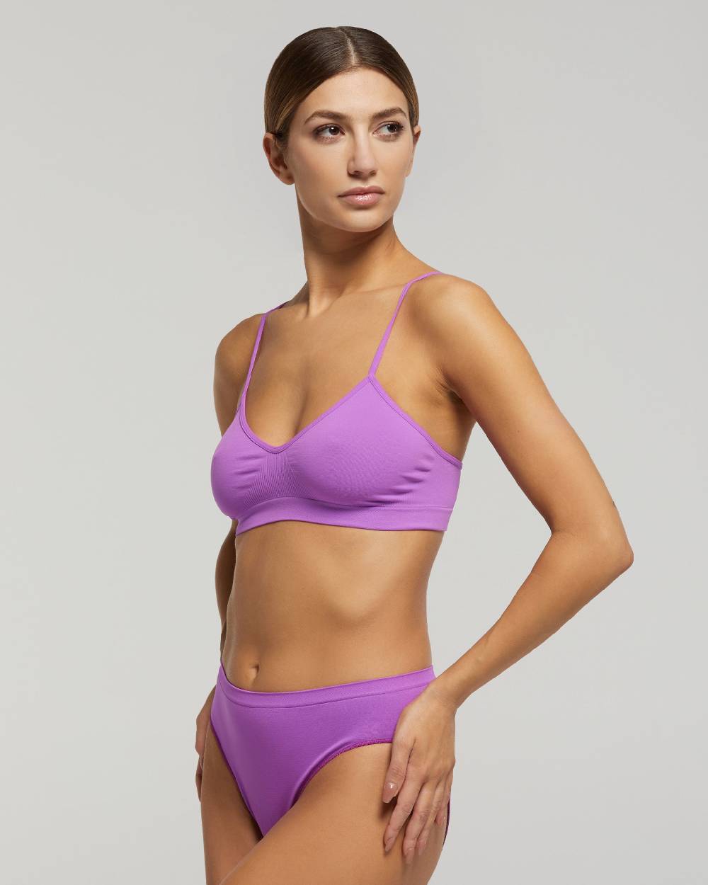 Pompea Brassiere seamless spalla stretta tinta unita Presa