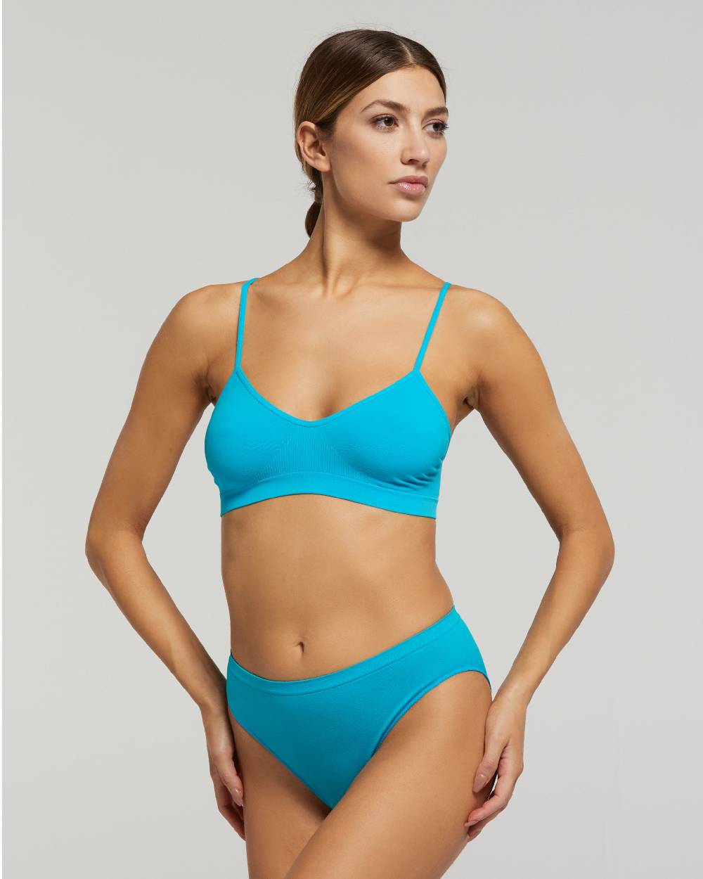 Pompea Brassiere seamless spalla stretta tinta unita Sconto