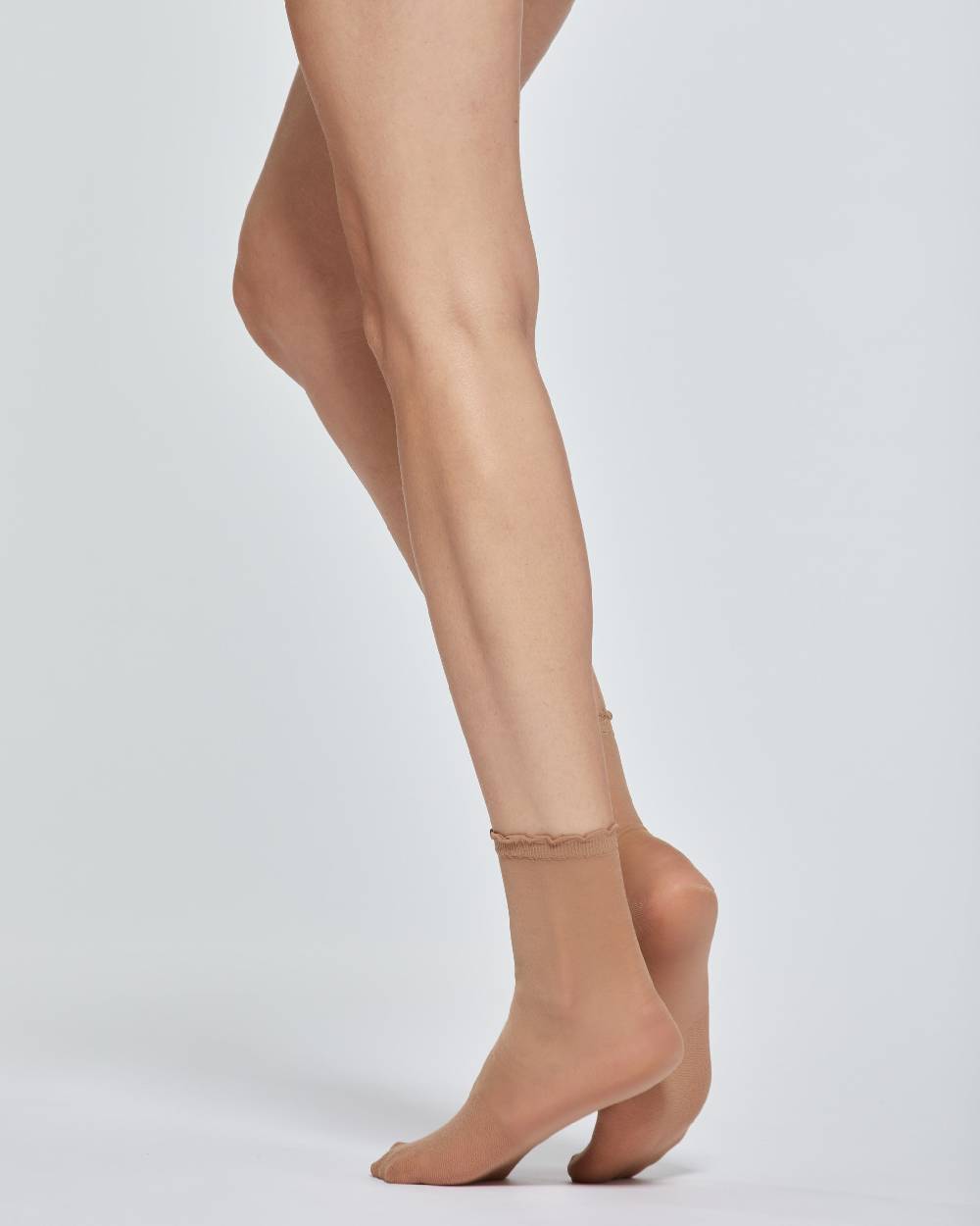 Pompea CALZA CORTA VELATA CON PUNTA IN PIZZO x2 Moda