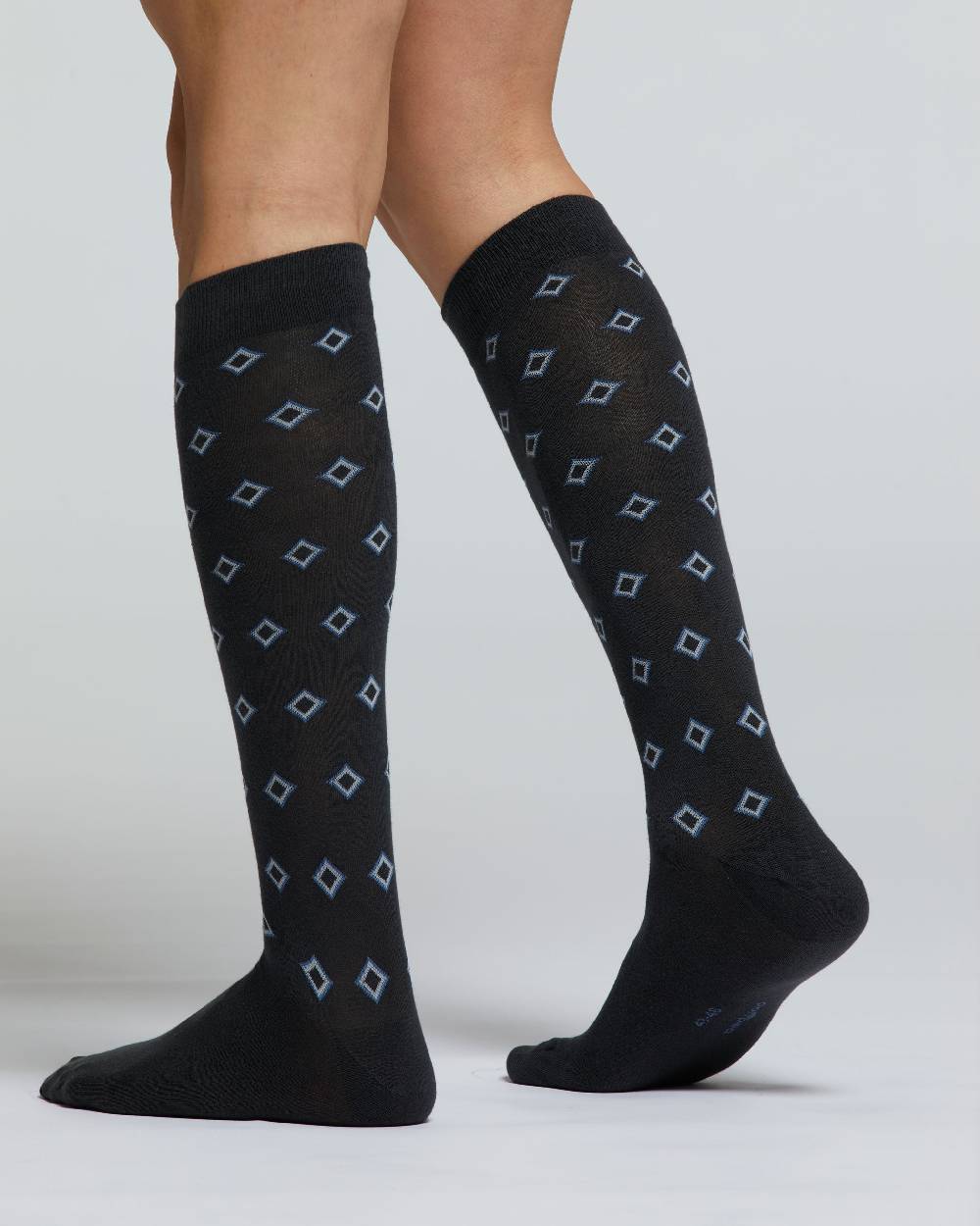 Pompea CALZA LUNGA COTONE CRISPINO MOTIVO A ROMBI