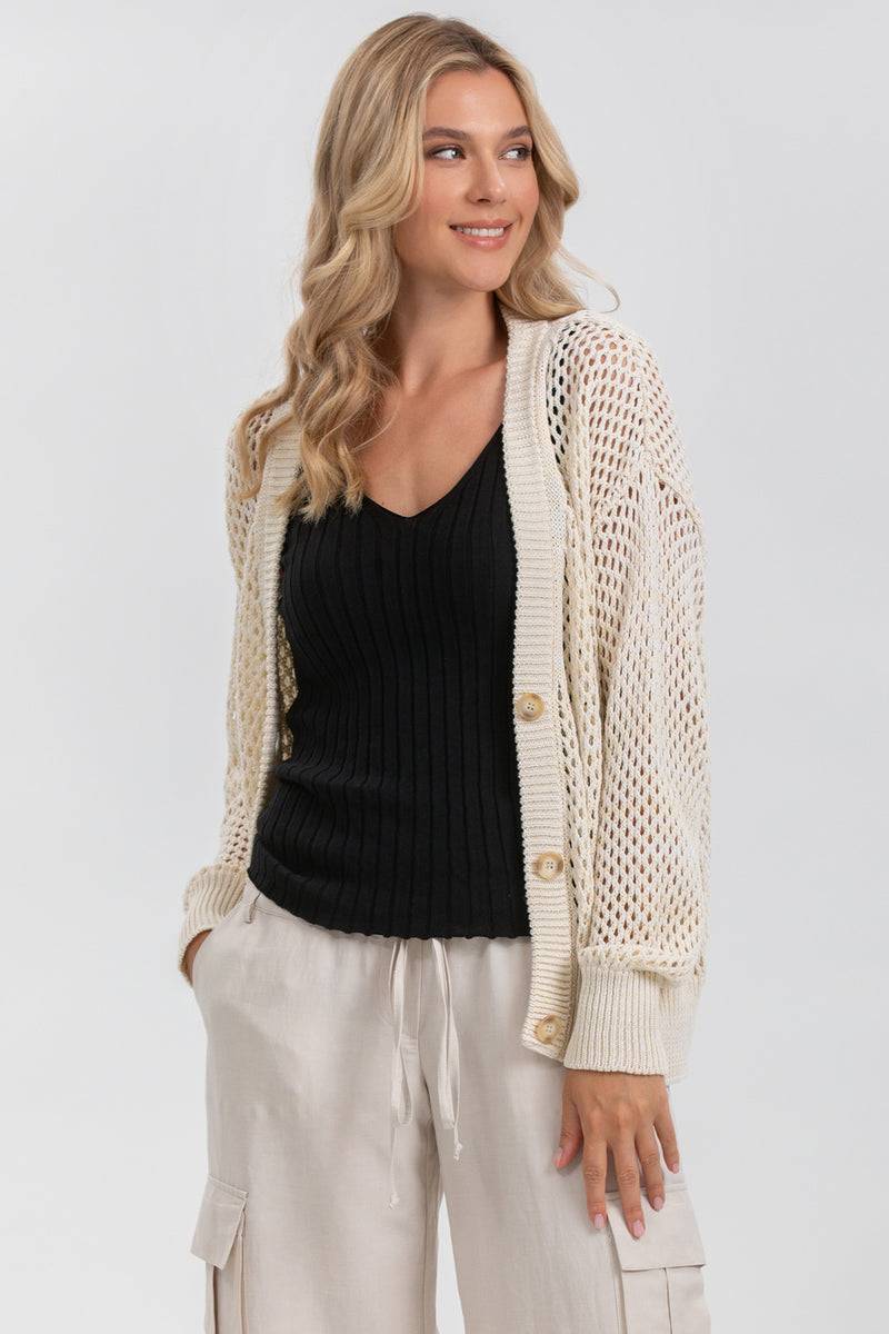 ﻿Pietro Brunelli MACY | Cardigan Beige con Bottoni