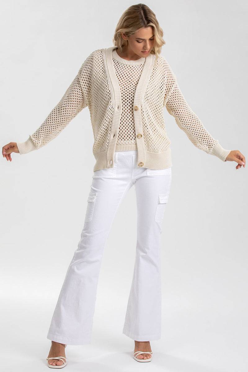 Pietro Brunelli BLONDIE | Top Beige a Rete In Vendita