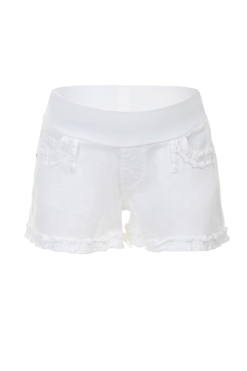 Pietro Brunelli BONNIE MINI SHORTS BIANCHI | Pantaloncini Premaman in Cotone I Più Venduti