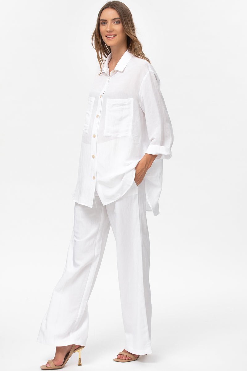Pietro Brunelli JOSEPH | Pantaloni Premaman in Lino Bianchi Moda