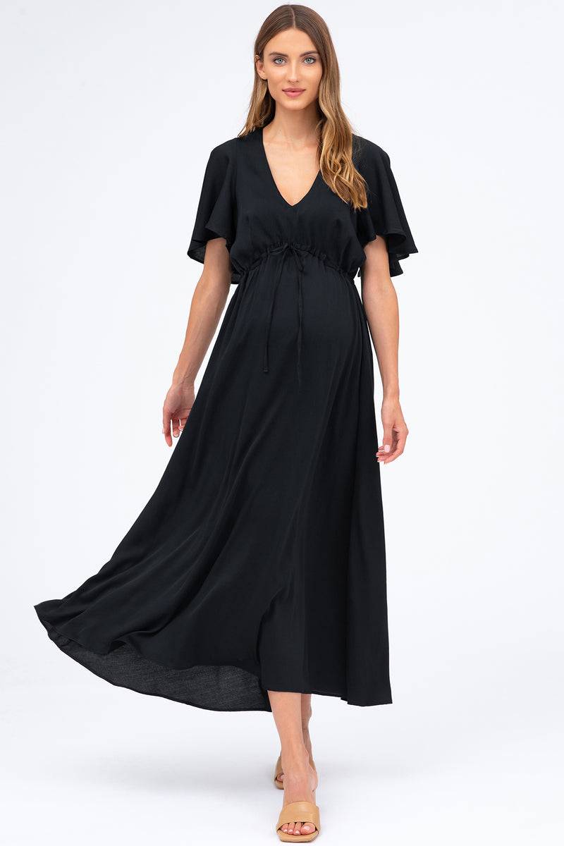 Pietro Brunelli VALENTINA | Maxi Abito Premaman Nero Outlet