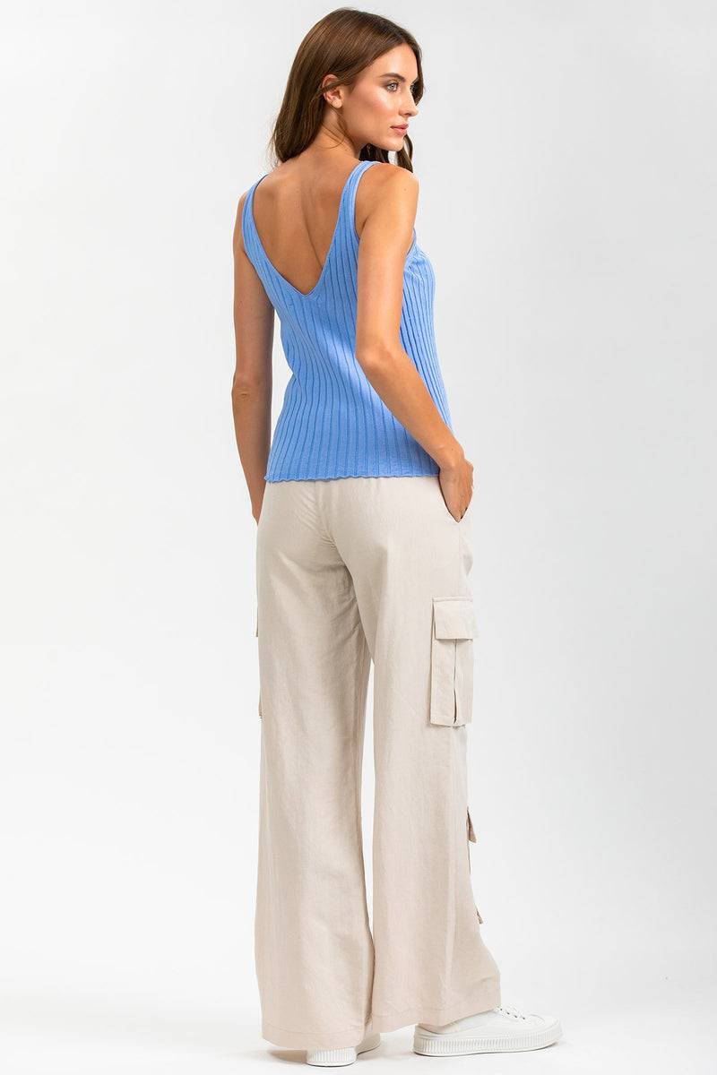 Pietro Brunelli GEORGE | Pantaloni Premaman Stile Cargo in Lino Beige Hotsell