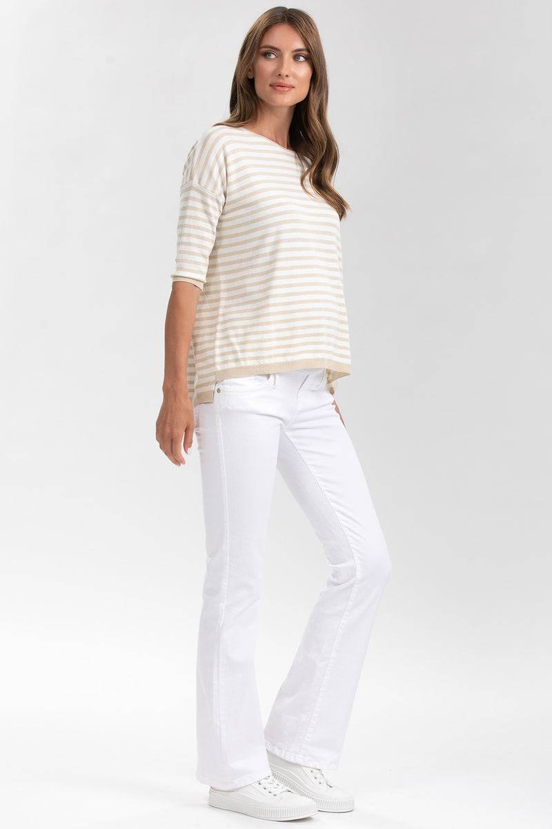 Pietro Brunelli GRADUATED FLARE | Jeans Premaman Svasati Bianchi Negozio