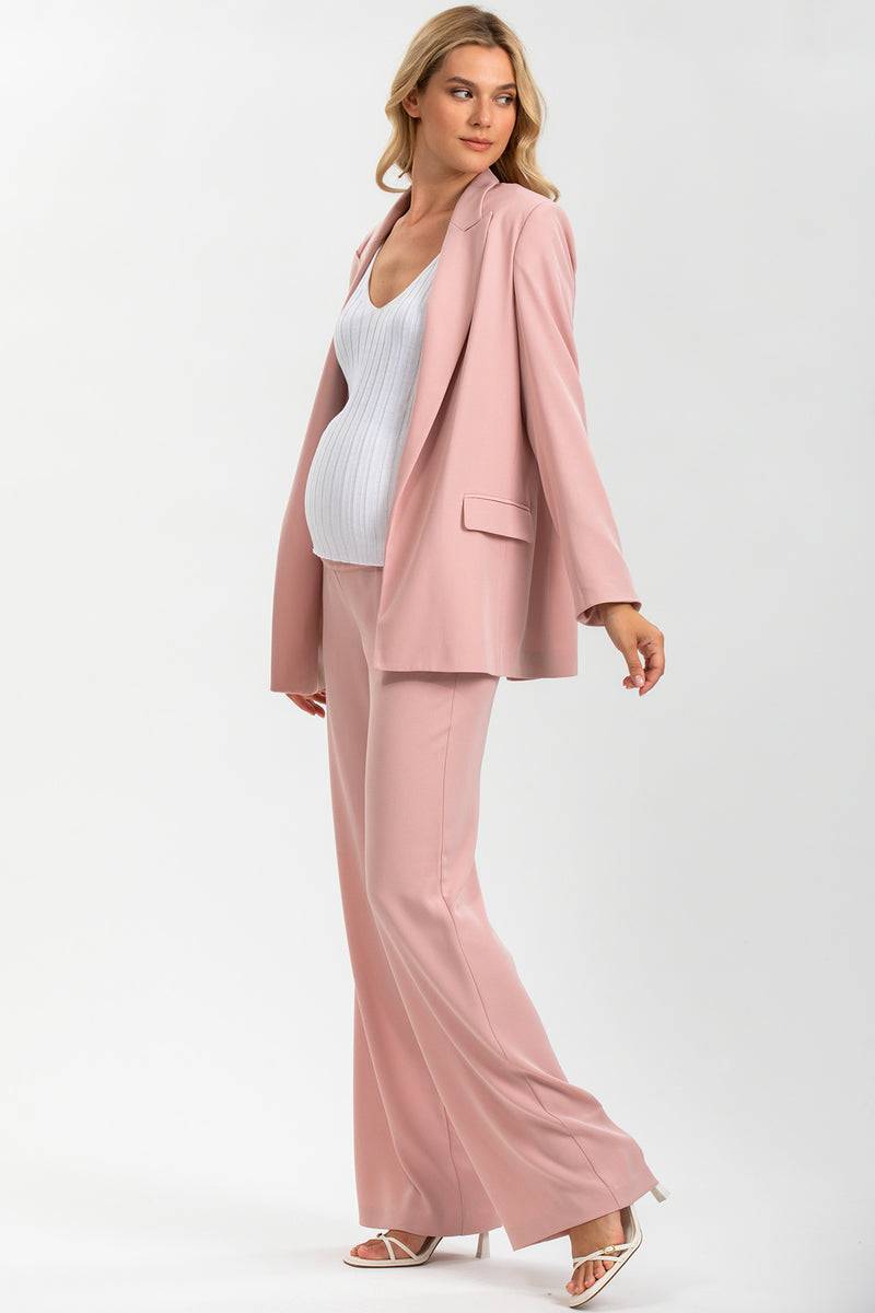Pietro Brunelli FREDDIE | Pantaloni Premaman Rosa a Gamba Dritta Italia