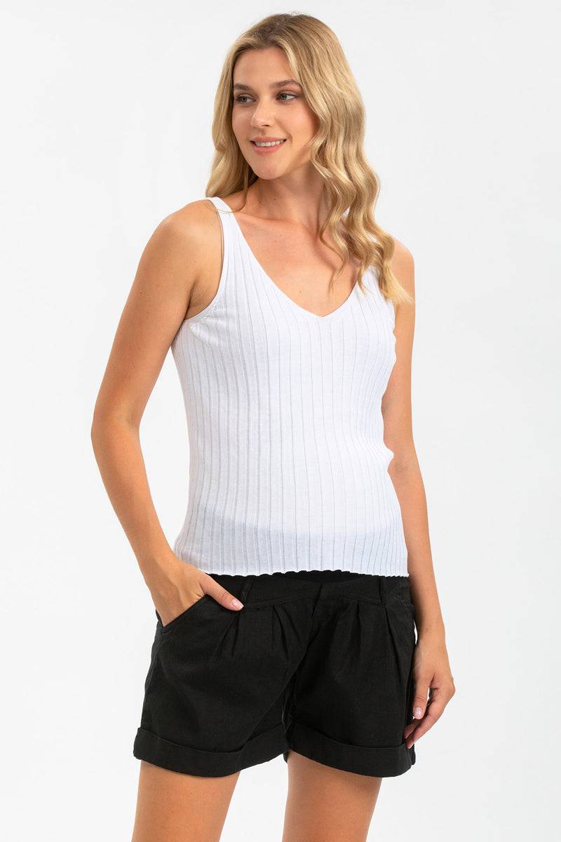 Pietro Brunelli MINI SHORT IN LINO | Pantaloncini Premaman Neri