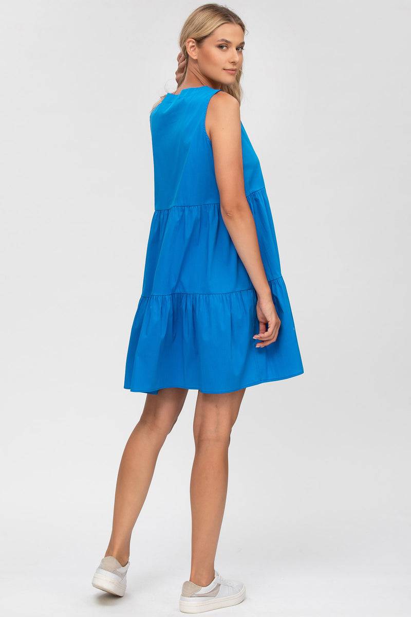 Pietro Brunelli MELODY | Abito Blu in Cotone con scollo a V Soddisfazione Garantita