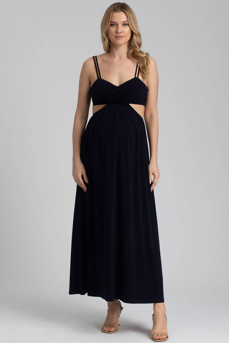 Pietro Brunelli SELENA | Abito Premaman da Sera Blu Scuro con Cut-Out Negozi Online