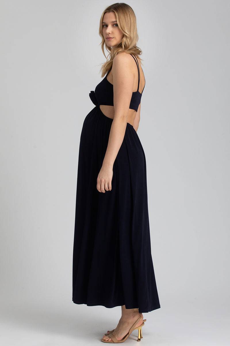 Pietro Brunelli SELENA | Abito Premaman da Sera Blu Scuro con Cut-Out Negozi Online