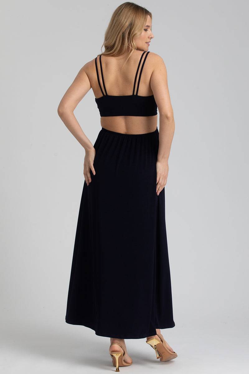 Pietro Brunelli SELENA | Abito Premaman da Sera Blu Scuro con Cut-Out Negozi Online