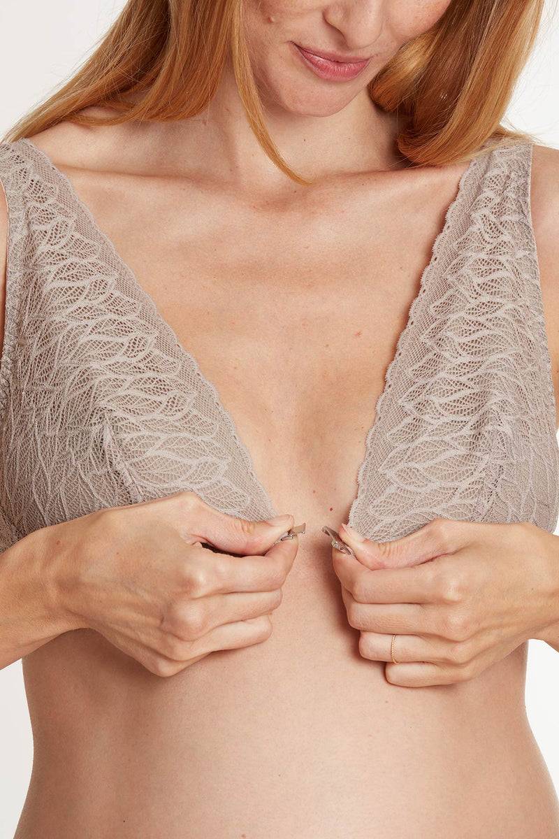 Pietro Brunelli BLISS TAUPE | Reggiseno Premaman e Allattamento con Apertura Frontale Italia