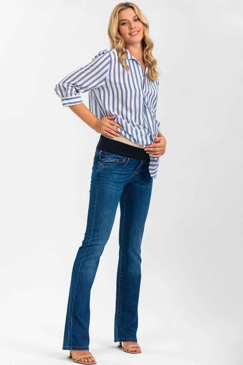 Pietro Brunelli SLIM BOOTCUT WA07 | Jeans Premaman con Gamba Leggermente Svasata In Vendita