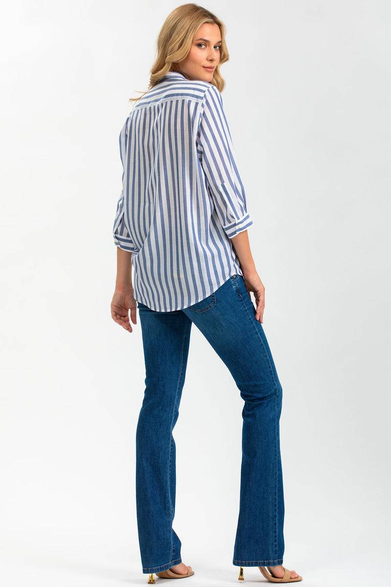 Pietro Brunelli SLIM BOOTCUT WA07 | Jeans Premaman con Gamba Leggermente Svasata In Vendita