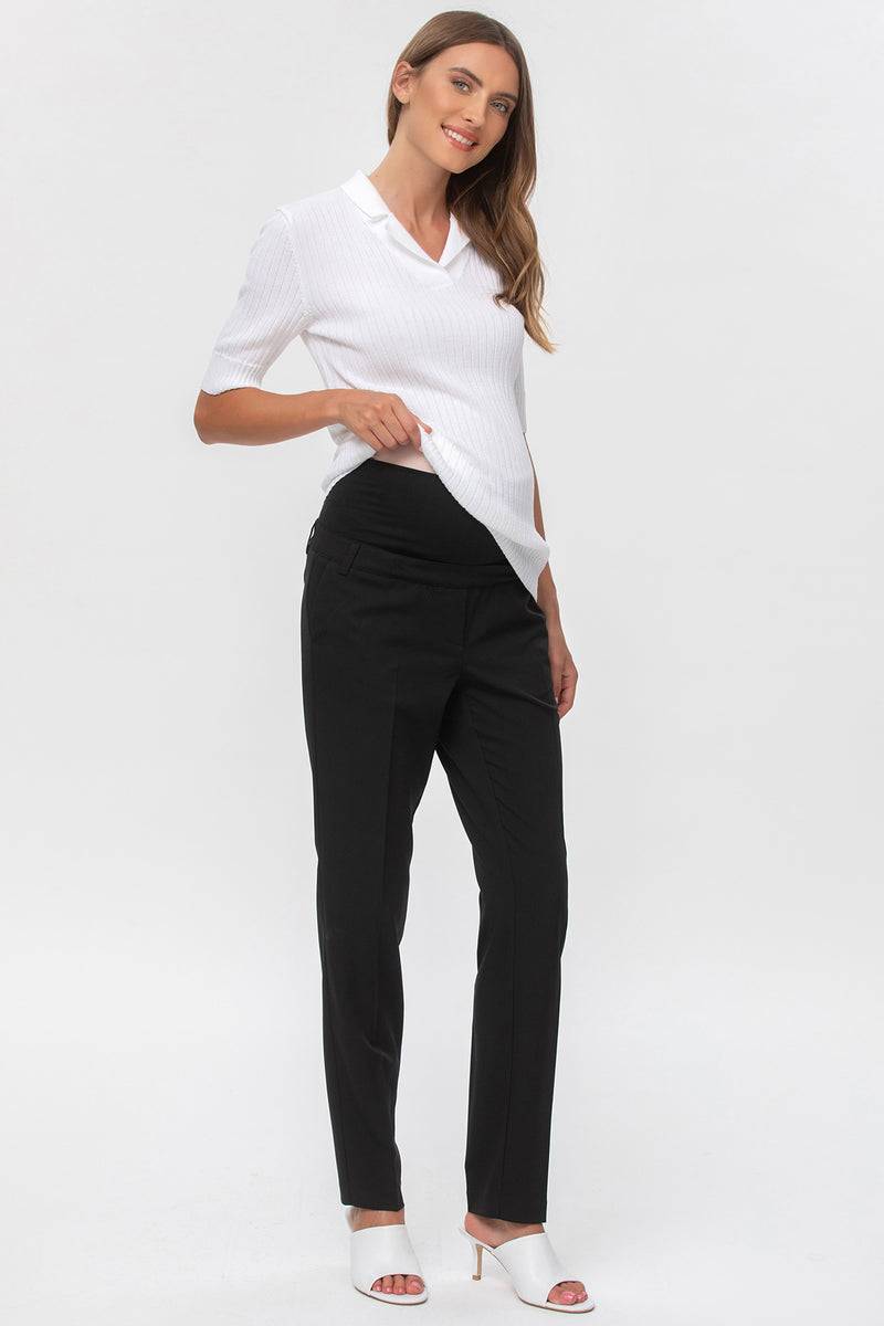 Pietro Brunelli HARRY | Pantalone Premaman Slim Fit da Ufficio Nero Fino Al -60%