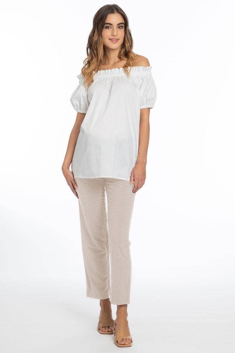 Pietro Brunelli ISAC | Pantaloni Jogger Premaman in Lino Hotsell
