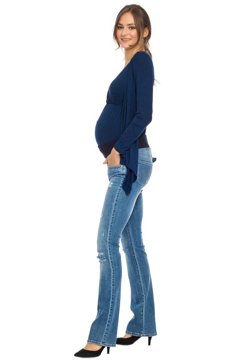 Pietro Brunelli SLIM BOOTCUT W607 | Jeans Premaman con Rotture I Più Venduti