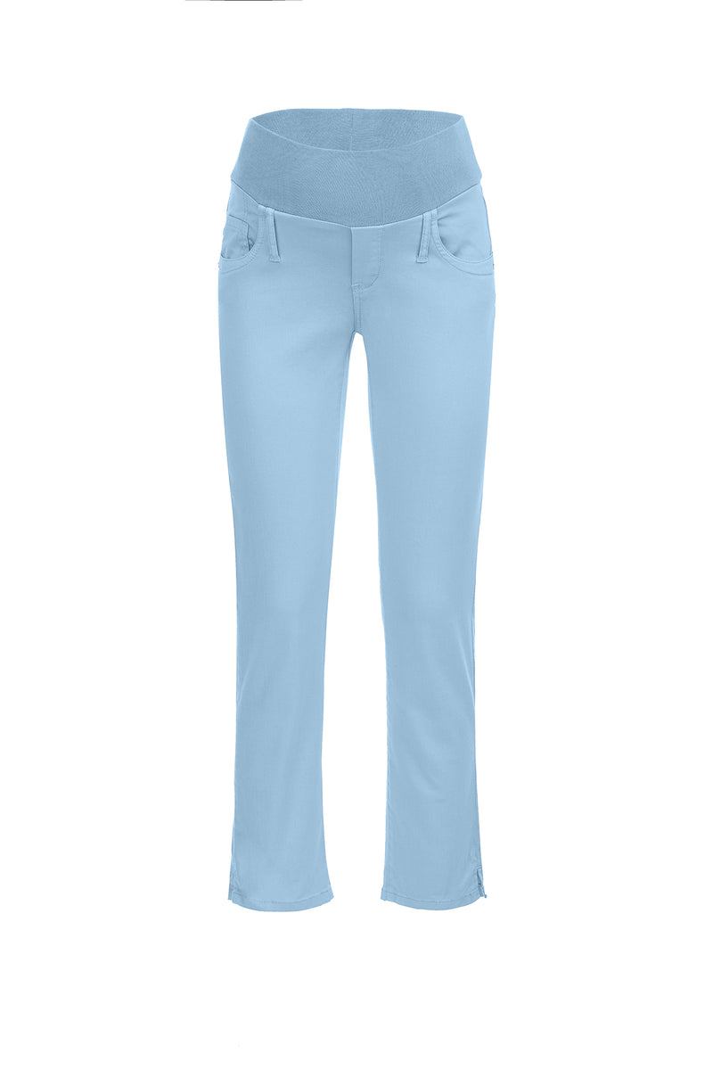Pietro Brunelli CAPRI AZZURO | Pantaloni Premaman in Cotone Elasticizzato Sconto