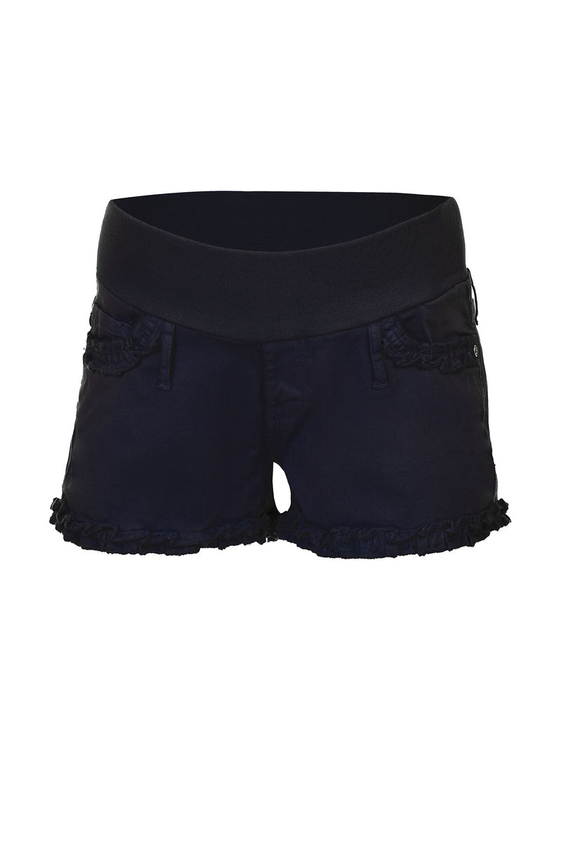 Pietro Brunelli BONNIE MINI SHORTS BLU | Pantaloncini Premaman in Cotone Economico