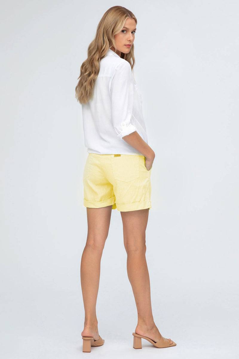 Pietro Brunelli MINI SHORT IN LINO | Pantaloncini Premaman Gialli Outlet