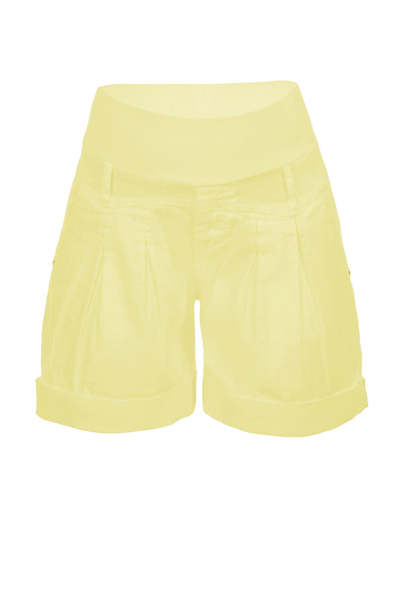 Pietro Brunelli MINI SHORT IN LINO | Pantaloncini Premaman Gialli Outlet