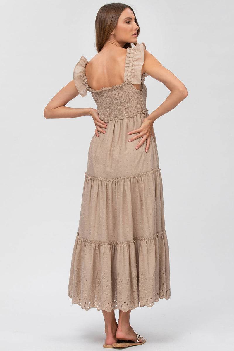 Pietro Brunelli CLOÉ | Abito Premaman Lungo in Cotone Beige Saldi
