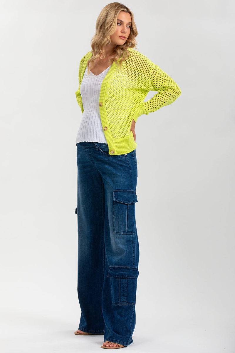Pietro Brunelli MACY | Cardigan Premaman Verde con Bottoni Hotsell
