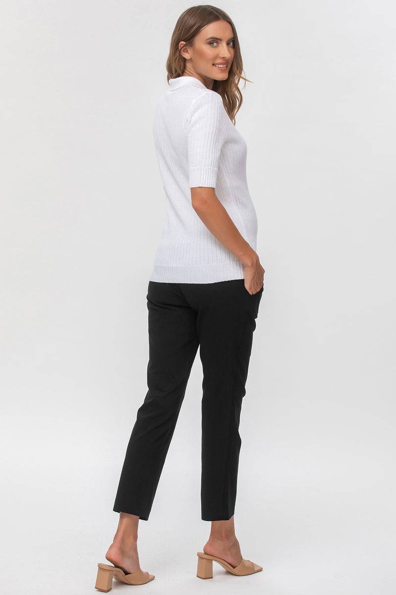 Pietro Brunelli ELWOOD | Pantaloni Premaman Elasticizzati Neri In Saldo
